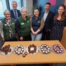 Last photo with all our charities, having raised £40,000 in total 